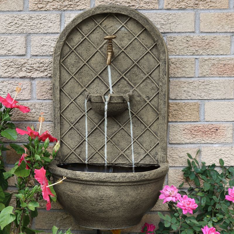 Sunnydaze 26"H Electric Polystone Messina Outdoor Wall-Mount Water Fountain, 2 of 10