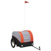 VidaXL Bike Trailer Black and Orange 99.2 lb Iron - 2 of 4