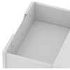 Gulches Mid-Century Modern 2-Drawer Nightstand, White MDF Bedroom Side Table with Metal Splayed Legs, Smooth Gliding Drawers for Storage & Display - 4 of 4
