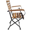 vidaXL Folding Chair Set of 4 Brown and Black - 4 of 4