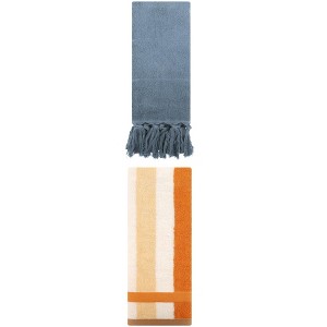 REGALWOVEN 2 Packs Cotton Absorbent Soft Decorative Bathroom Hand Towel for Kitchen - 1 of 4