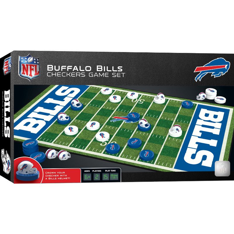 MasterPieces Officially licensed NFL Buffalo Bills Checkers Board Game for Families and Kids ages 6 and Up, 2 of 6