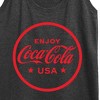 Women's Coca-Cola Enjoy Coca Cola USA Graphic Racerback Tank - Heather Charcoal - 2 X-Large - 2 of 4