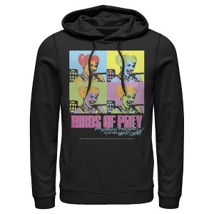 Men's Birds of Prey Harley Quinn Pop Art Pull Over Hoodie - 1 of 3