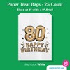 Big Dot of Happiness Adult 80th Birthday White Paper Treat Bags, Black & Gold Party Individual Greaseproof Brown Paper Sandwich Cookie Bags - 25 Count - 4 of 4