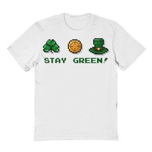 Rerun Island Men's Stay Green Short Sleeve Graphic Cotton T-Shirt - 1 of 1