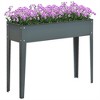 YONWAY 39.25"W Metal Raised Garden Bed, Self-Draining Elevated Planter Box with Legs and Drain Holes for Backyard, Patio, Outdoor (Gray) - 2 of 4