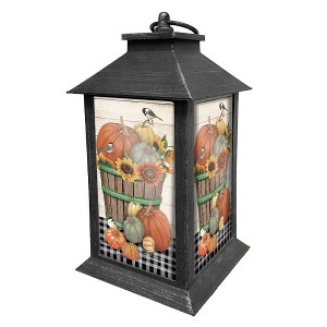 Briarwood Lane Fall Lantern 13.5" x 5.5" x 5.5" Bountiful Bushel For Fall Lantern - 1 of 3