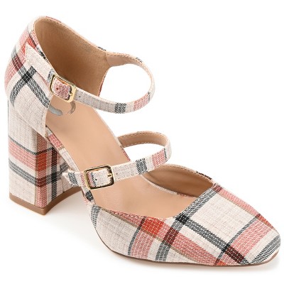Journee Collection Womens Isadorah Mary Jane Mid Block Heel Square Toe Pumps