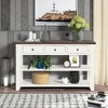 KTMBDW Sofa Console Table, 48 Inches Narrow Entryway Table with 3 Drawers, 2 Shelves, for Living Room, Bedroom - 2 of 4