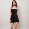 Anna-Kaci Active Women's Fitted Spaghetti Strap Asymmetrical Hem Tank Top with Seam Detail - 4 of 4