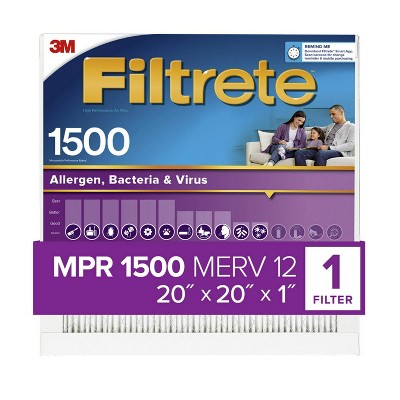 Filtrete 20x20x1 Allergen Bacteria Virus Air Filter