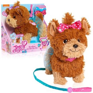 JoJo Siwa BowBow on The Go Go 11.75" Walking Plush Dog with Leash, 3 Fabric Bows, Brush & Tutu – Interactive Toy for Kids Ages 3 and Up - 1 of 4