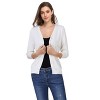 Coolmee Women's 3/4 Sleeve Knit Cardigan Sweater V-Neck Basic Classic Casual Button Down Lightweight Top - 2 of 4
