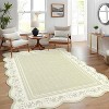 Coucheta Scalloped Hallway Runner Area Rug, Washable Non-Slip Low Pile Area Rug for Kitchen, Entryway, Living Room, Multi-Color & Size - 2 of 4