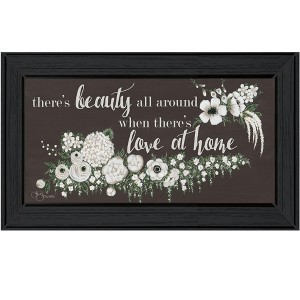 HomeRoots Love At Home Black Framed Print Wall Art - 1 of 3