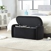Modern Fabric Upholstered Storage Ottoman Bench with Safe Hinge,Lounge End of Bed Storage Bench,Storage Entry Bench,Storage Hassock-Cuddlewood - 3 of 4
