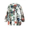 Nlife Women Lapel Collar Floral Print Button Down Long Sleeve Elastic Cuff Shirt - 3 of 4