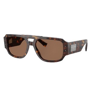Dolce & Gabbana DG 4482 502/73 Unisex Pilot Sunglasses Havana 57mm - 1 of 3