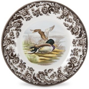 Spode Woodland 8” Dinner Plate, Perfect For Thanksgiving And Other Special Occasions, Made In England, Bird Motifs - 1 of 4