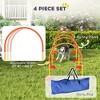 Skyzone 4-Piece Dog Agility Set: Adjustable Width Doors, Orange/Yellow, Portable w/ Carry Bag, - 3 of 4