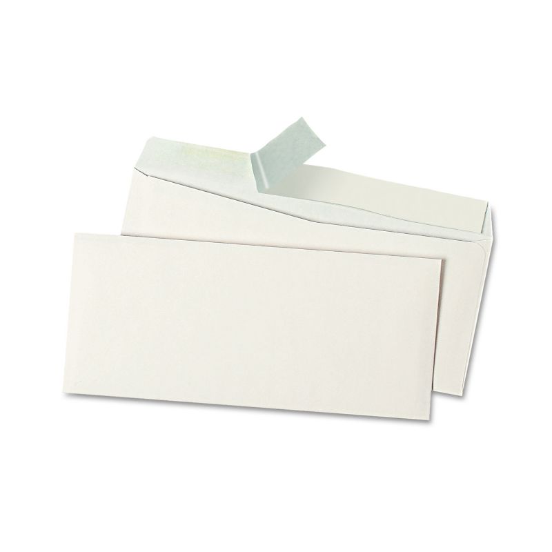 UNIVERSAL Peel Seal Strip Business Envelope #10 4 1/8 x 9 1/2 White 500/Box 36003, 1 of 5