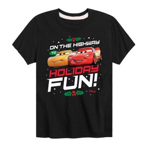 Boys' - Disney - On The Highway To Holiday Fun Short Sleeve Graphic T-Shirt - 1 of 4