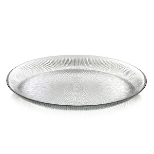 Slickblue Starburst Pattern Glass Dinner Plate, 10" Microwave & Oven Safe, Perfect for Entrees, Available in 1/4/12 - 1 of 4