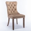NicBex Set of 2 Modern Velvet Dining Chairs with High-Back Tufted Design,Armless Chairs with Solid Wood Legs for Kitchen,Living Room - 4 of 4
