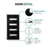 36 x 80 inch Fiberglass Entry Door with Brickmould Black Finishe Knock-Down Fiberglass Door Left Hand Inswing - 3 of 4