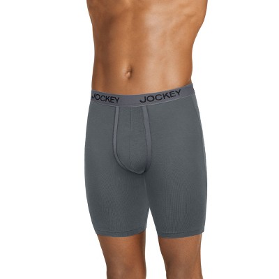 Jockey Men's Chafe Proof Pouch Ultra Soft Modal 8.5" Long Leg Boxer Brief