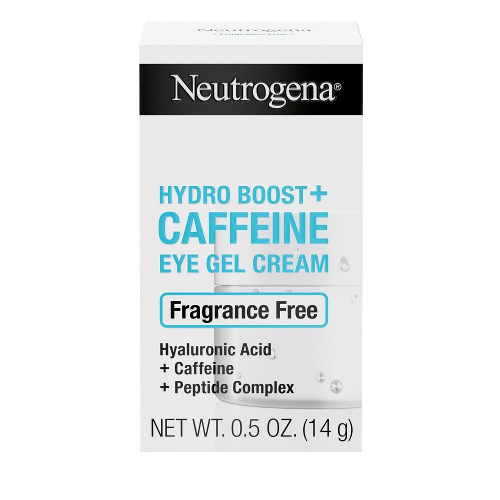 Photos - Cream / Lotion Neutrogena Hydro Boost+ Caffeine Eye Gel Cream with Hyaluronic Acid & Peptide Complex - Fragrance Free - 0.5 oz 