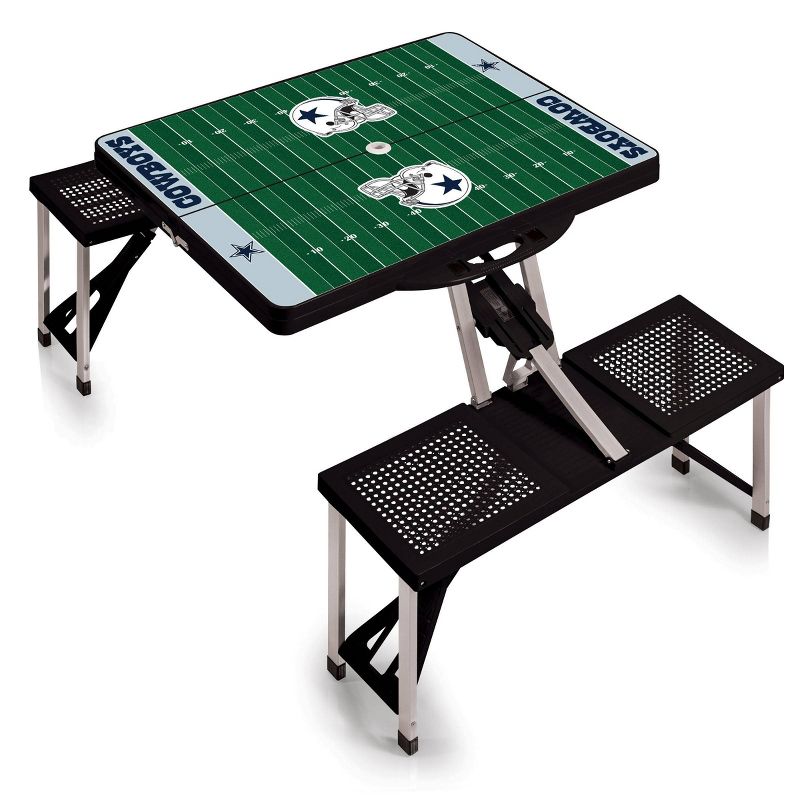 NFL Dallas Cowboys Portable Folding Table with Seats, 1 of 5