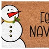 HomeRoots 17" X 29" Brown White And Black Christmas Outdoor Coir Door Mat - 4 of 4