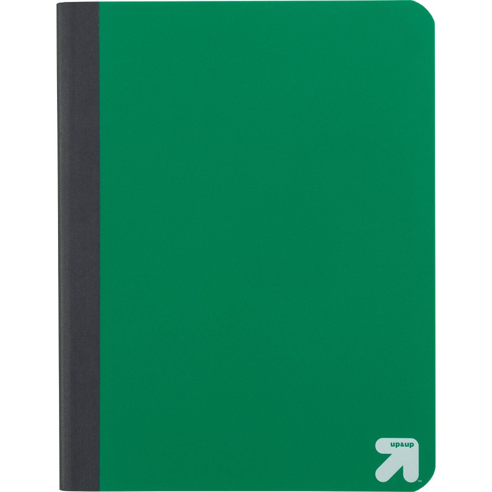 Wide Ruled Green Flexible Cover Composition Notebook - up&up™: 70 Pages, 7.5x9.75", Tween & Child, Sewn Binding