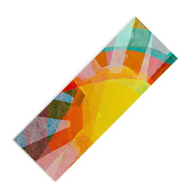 Sewzinski Boho Florals Yellow White Pink (6mm) 70 X 24 Yoga Mat