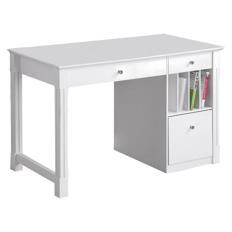 Home Office Deluxe Storage Computer Desk White - Saracina Home, 1 of 12