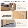 Freestanding Shoe Cabinet With 3 Flip Drawers Rattan Shoe Storage Organizer Household Furniture For Entryway, Natural - 4 of 4