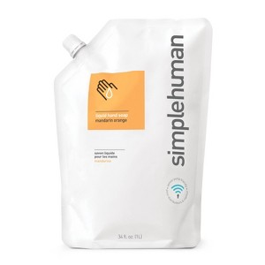 simplehuman 34fl oz Hand Soap Liquid Refill Pouch Mandarin Orange - 1 of 4