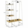 Cosway Metal Garment Rack Free Standing Closet Organizer w/5 Shelves Hanging Bar - 3 of 4