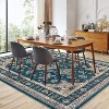 Washable Vintage Boho Area Rug, Low-Pile Soft Non-Slip Carpet for Living Room, Bedroom, Kitchen, Stain-Resistant Large Rug - 2 of 4