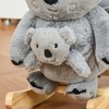 Whisen Kids Plush Koala Rocking Toy with Pedals and Gloved Doll, Riding Rocker Chair for 18-36 months - Grey - 3 of 4