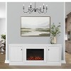 Bernadette Slim Electric Fireplace TV Stand in White by Real Flame - 2 of 4
