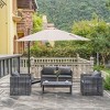 WestinTrends 4-Piece Wicker Outdoor Patio Conversation Set with Coffee Table, Gray/Gray - 2 of 4
