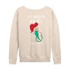 Women's - Disney Princess - Princess Ariel Lightweight French Terry Wide Neck Long Sleeve Shirt - 2 of 4
