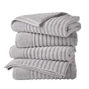 Zero-Twist, 100% Combed Cotton Ribbed Bath Towel Set