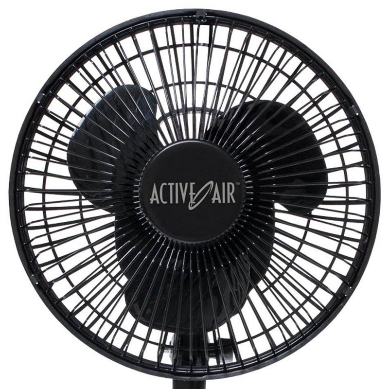 Active Air HORF6 6-Inch Clip-On 360-Degree 5W Brushless Motor Hydroponic Grow Fan with Spring-Loaded Plastic Clip for Gardens, Black, 2 of 6