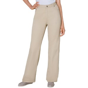 Woman Within Women's Plus Size Petite Perfect Relaxed Cotton Denim Jean - 1 of 4