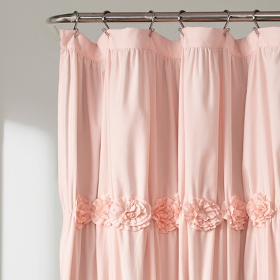 Darla Texture Shower Curtain Blush – Lush Décor