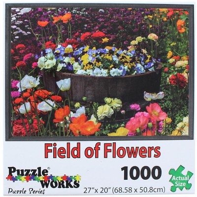 PuzzleWorks 1000 Piece Jigsaw Puzzle | Field Of Flowers